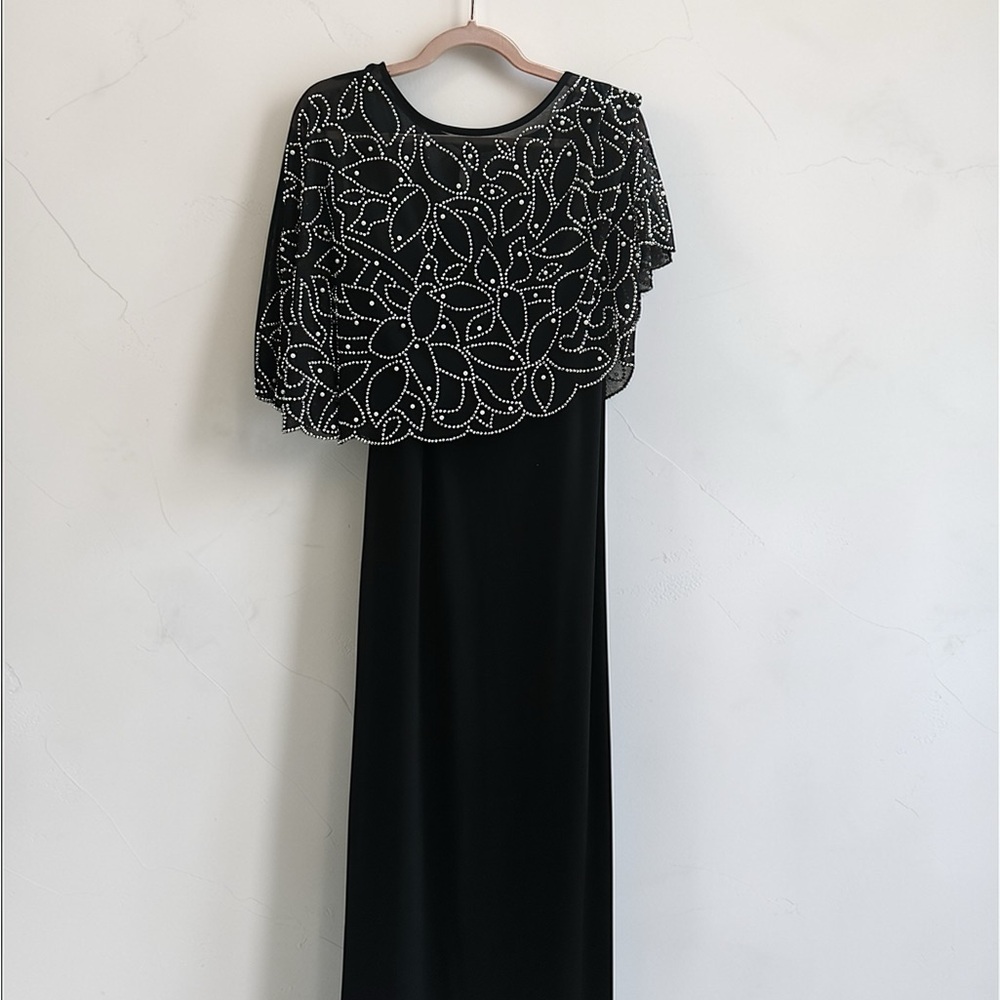 MSK Petite Beaded Evening Gown